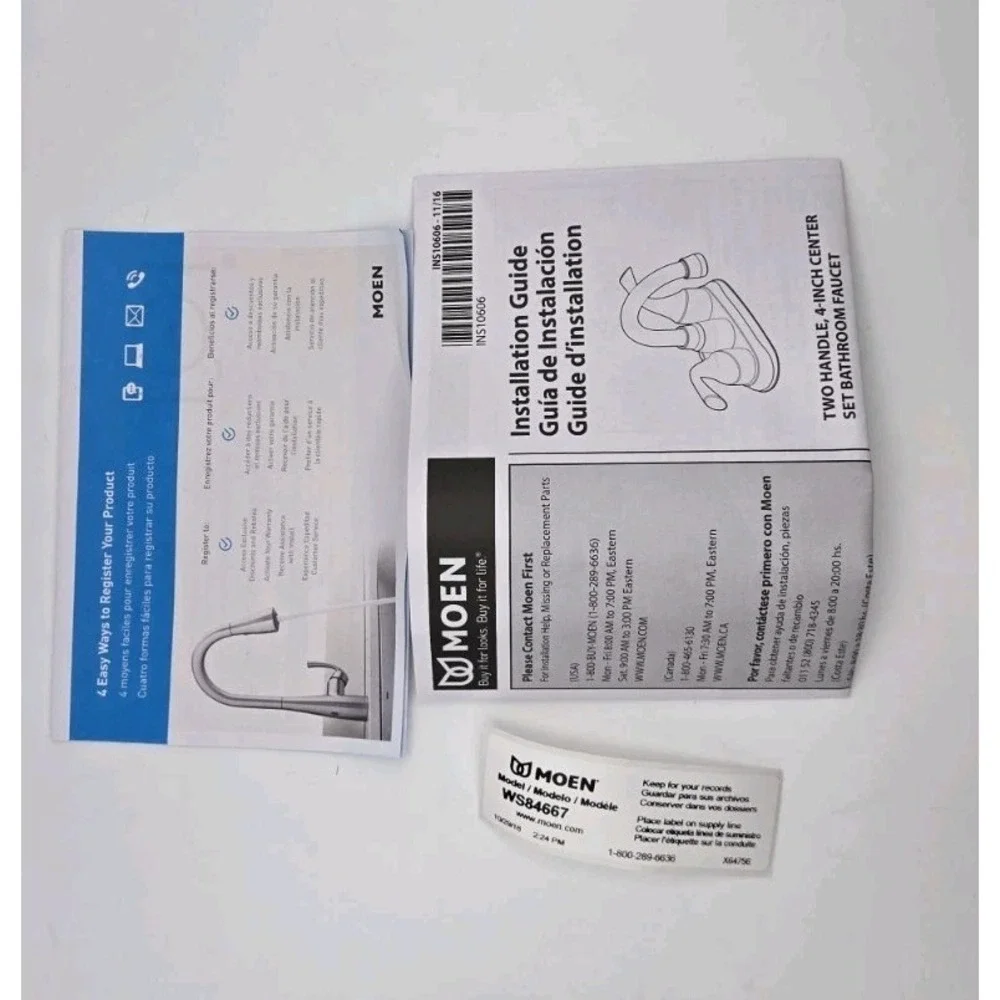 Moen Caldwell WS84667 Chrome 2 Handle Bathroom Faucet Open Box Complete?